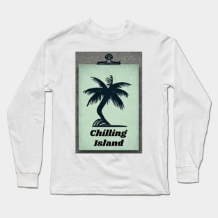 Chilling Palmtree Island Long Sleeve T-Shirt